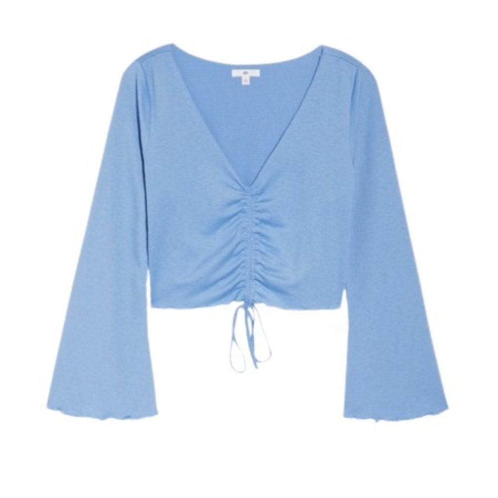 NWT Nordstroms BP. Cinch Crinkle Crop Top - Picture 2 of 7